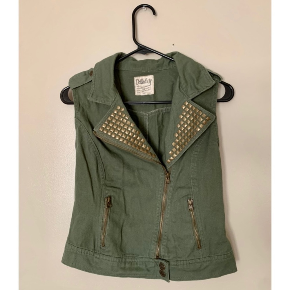 Army Green Studded Vest